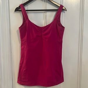 Lululemon Hot Pink Scoop Top With built in Bra Sz 8/10